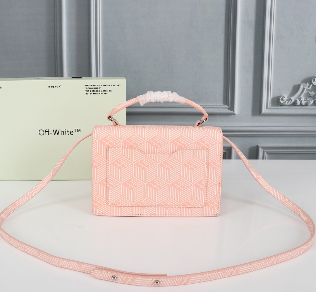 OFFWHITEオフホワイトカバン偽物 軽量 バッグ 防水 斜めがけバッグ ファッション 女性 ピンク_3
