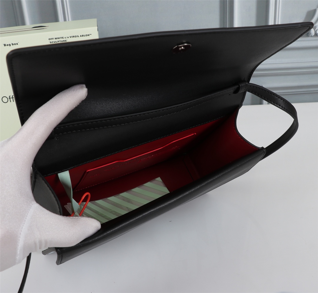 OFFWHITEオフホワイト クラッチバッグＮ級品 軽量 バッグ 斜めがけバッグ プリント レディース 人気品 ブラック_8