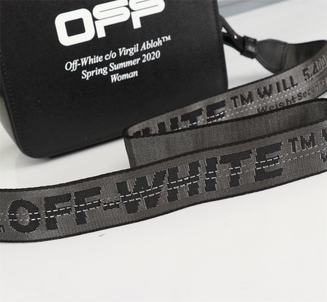 OFFWHITEオフホワイト ウエストバッグＮ級品 斜め掛け 持ちバッグ 黒い肩紐 レディース プリント 人気 レザー ブラック_8