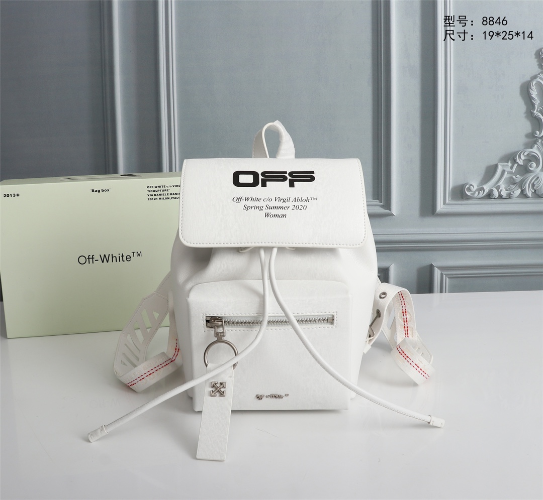 OFFWHITEショルダーバッグ オフホワイトコピー バックバッグ 軽量 リュック 通学 大人 おしゃれ ホワイト_1