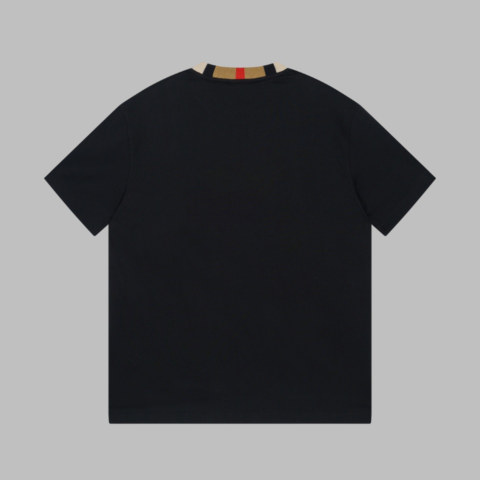 バーバリー 偽物 コピー 半袖 Tシャツ コットン ブラック 柔らかい 花柄_2