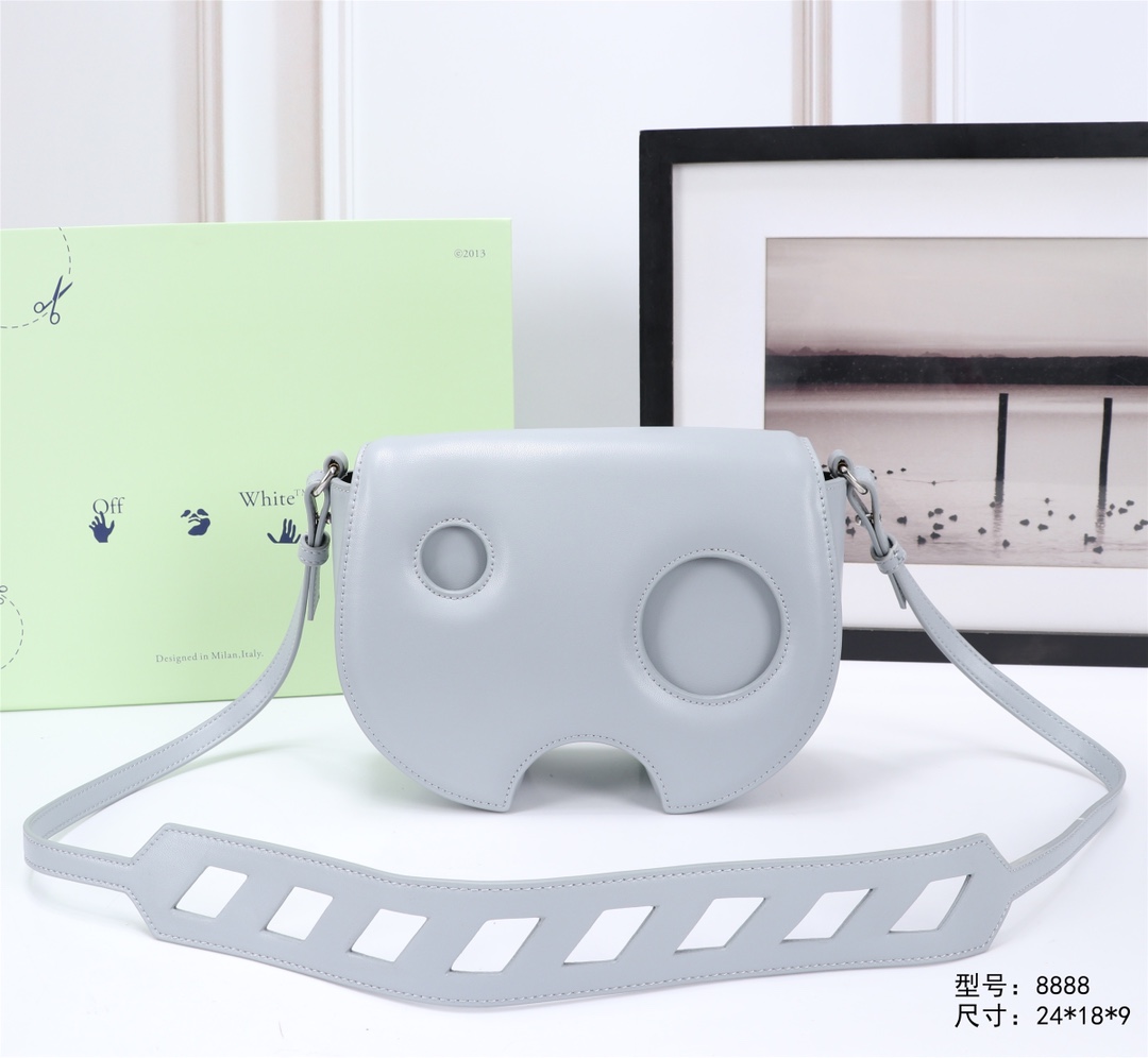 OFFWHITEショルダーバッグ オフホワイトスーパーコピー 春夏新作 斜め掛けバッグ レディース ファッション シンプル グレイ_1