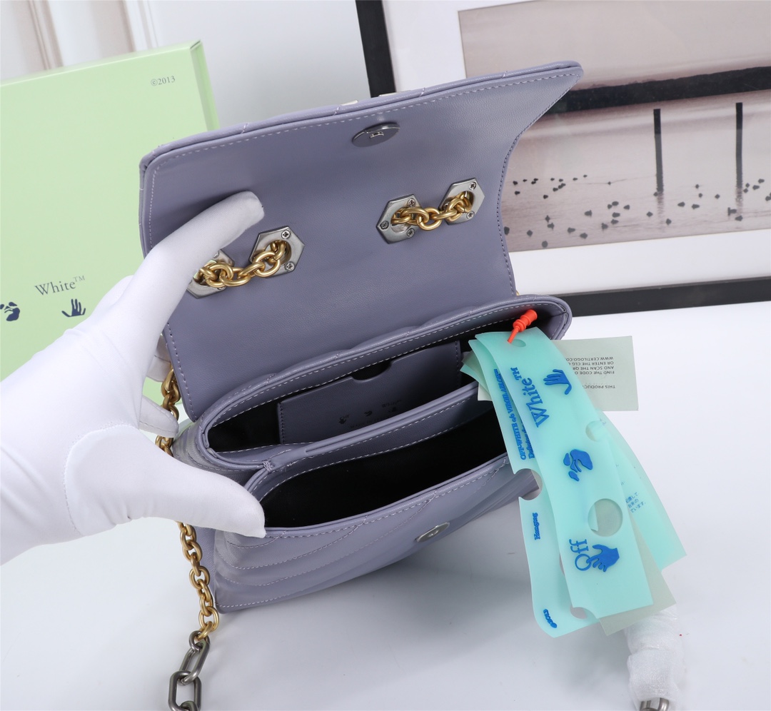 OFFWHITEオフホワイト小物コピー 超激得新品 チェーンバッグ 斜め掛けバッグ レディース パープル_9