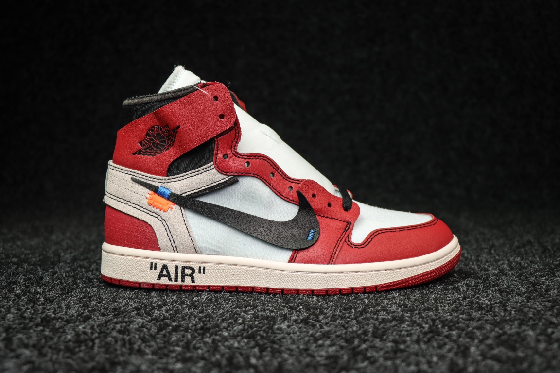 OFFWHITEオフホワイトサンダル偽物 目立つ!スニーカー 運動 ランニング Air Jordan 1 x Off Whiteコラボ  レッド_2