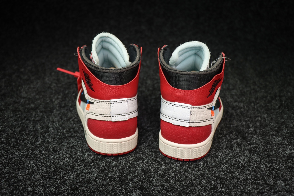 OFFWHITEオフホワイトサンダル偽物 目立つ!スニーカー 運動 ランニング Air Jordan 1 x Off Whiteコラボ  レッド_4