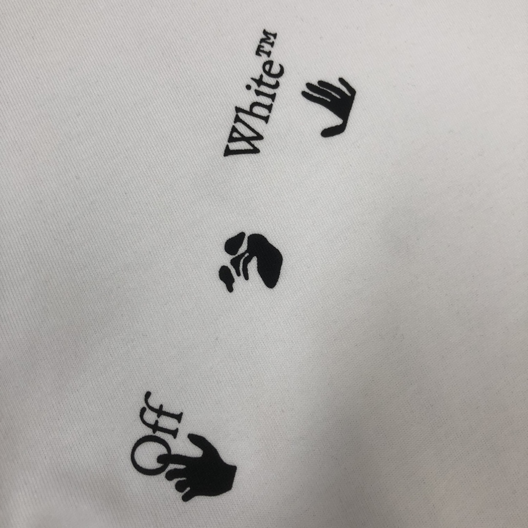 OFFWHITEオフホワイトtシャツメンズ偽物 純綿 カップル 春夏新品 トップス ゆったり カジュアル 日常 ホワイト_4