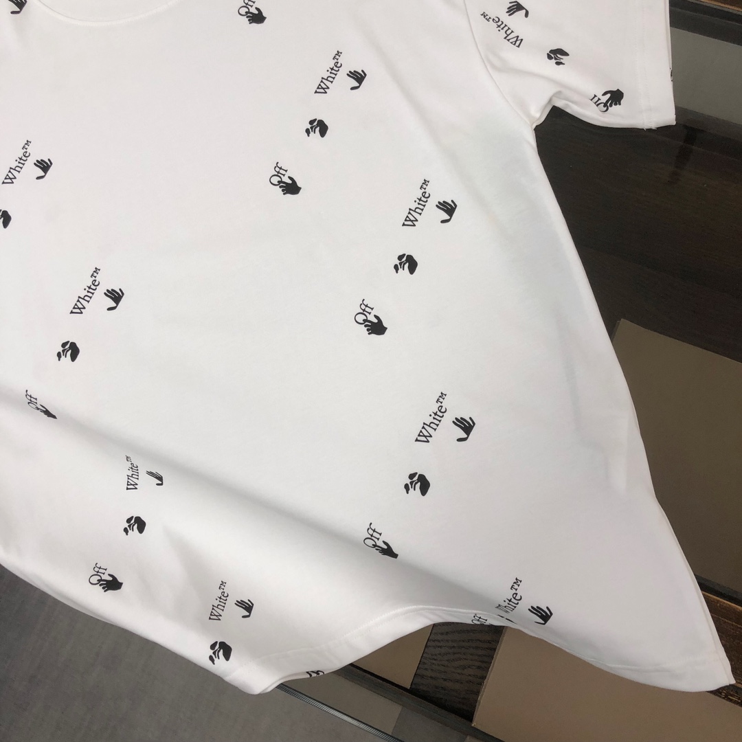OFFWHITEオフホワイトtシャツメンズ偽物 純綿 カップル 春夏新品 トップス ゆったり カジュアル 日常 ホワイト_6
