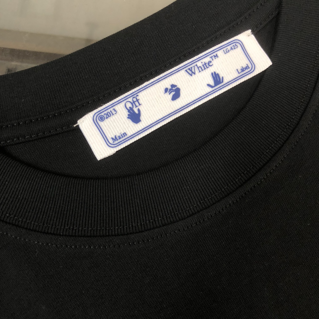 OFFWHITEオフホワイトtシャツコーデＮ級品 純綿 カップル 春夏新品 トップス ゆったり カジュアル 日常 ブラック_3