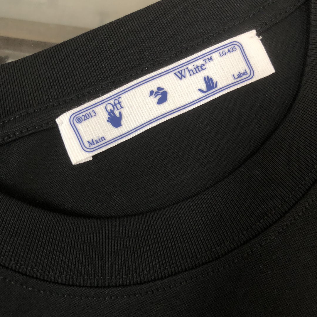 OFFWHITEオフホワイトtシャツ タグコピー 純綿 カップル 今季欲しい トップス ゆったり カジュアル 日常 ブラック_4