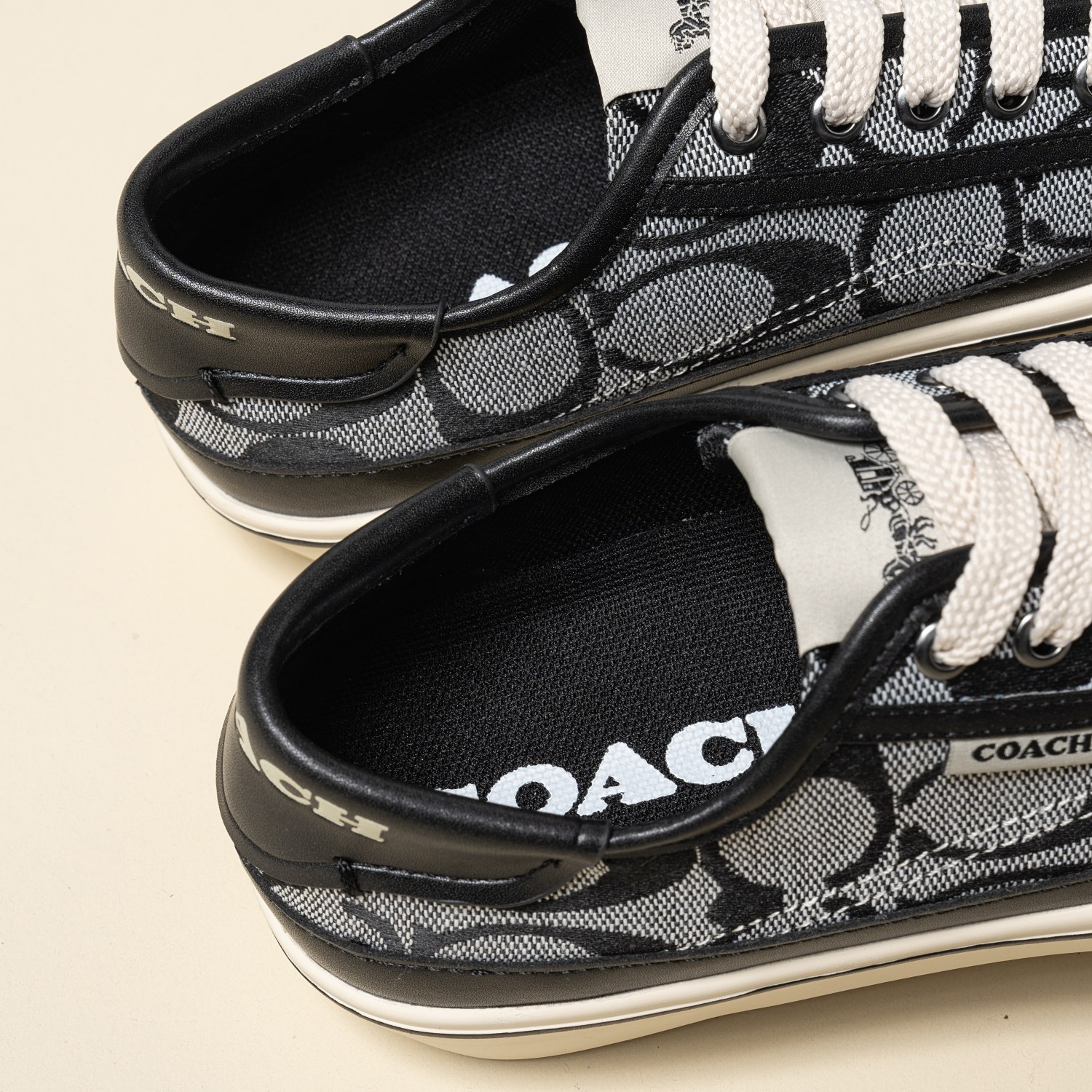 COACHコーチサコッシュ激安通販 24新品 スニーカー シューズ ゴム底 歩きやすい シンプル 人気シューズ ブラック_8