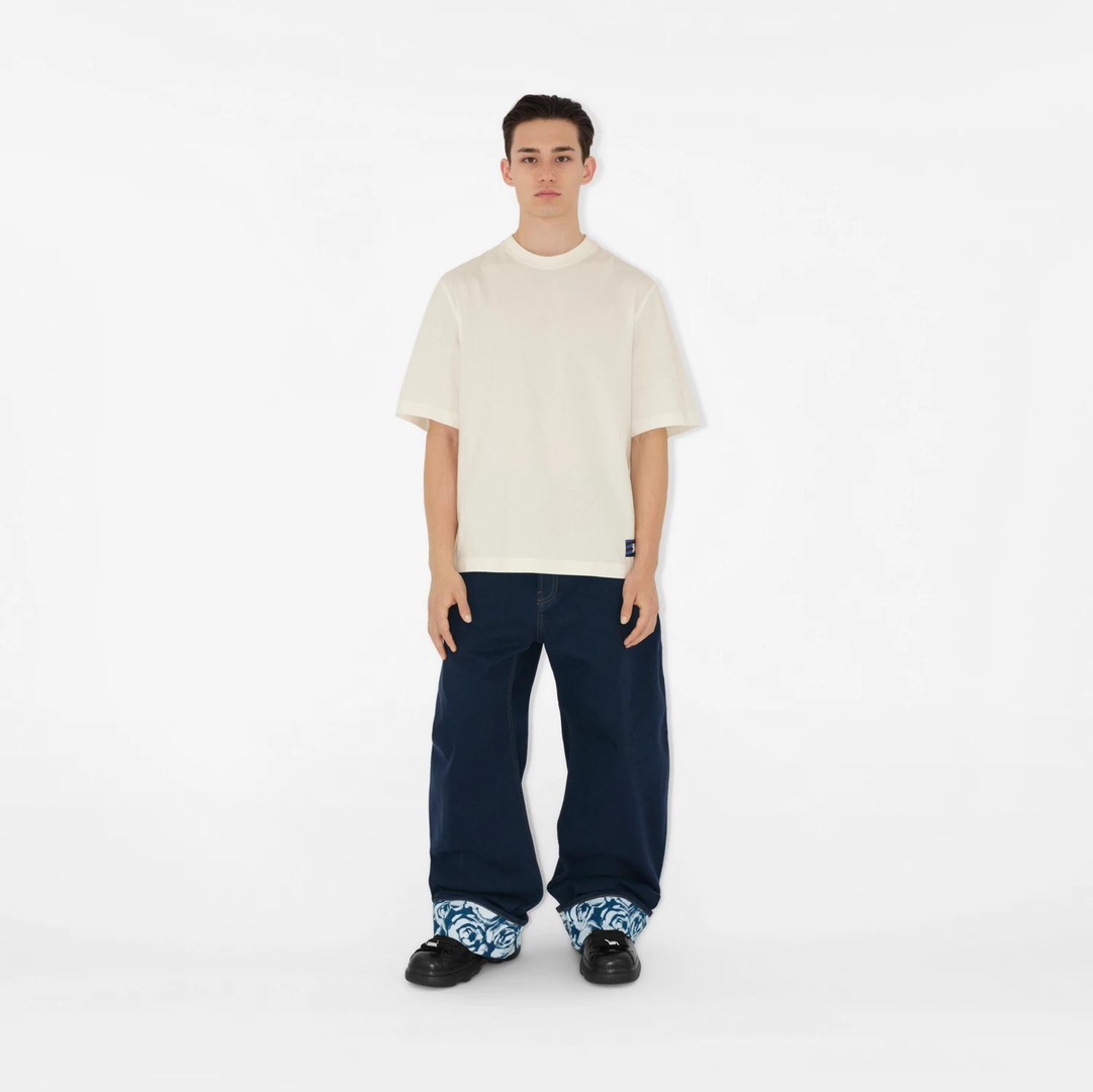 バーバリー 偽物 コピー 半袖 Tシャツ コットン ホワイト 柔らかい 花柄_3