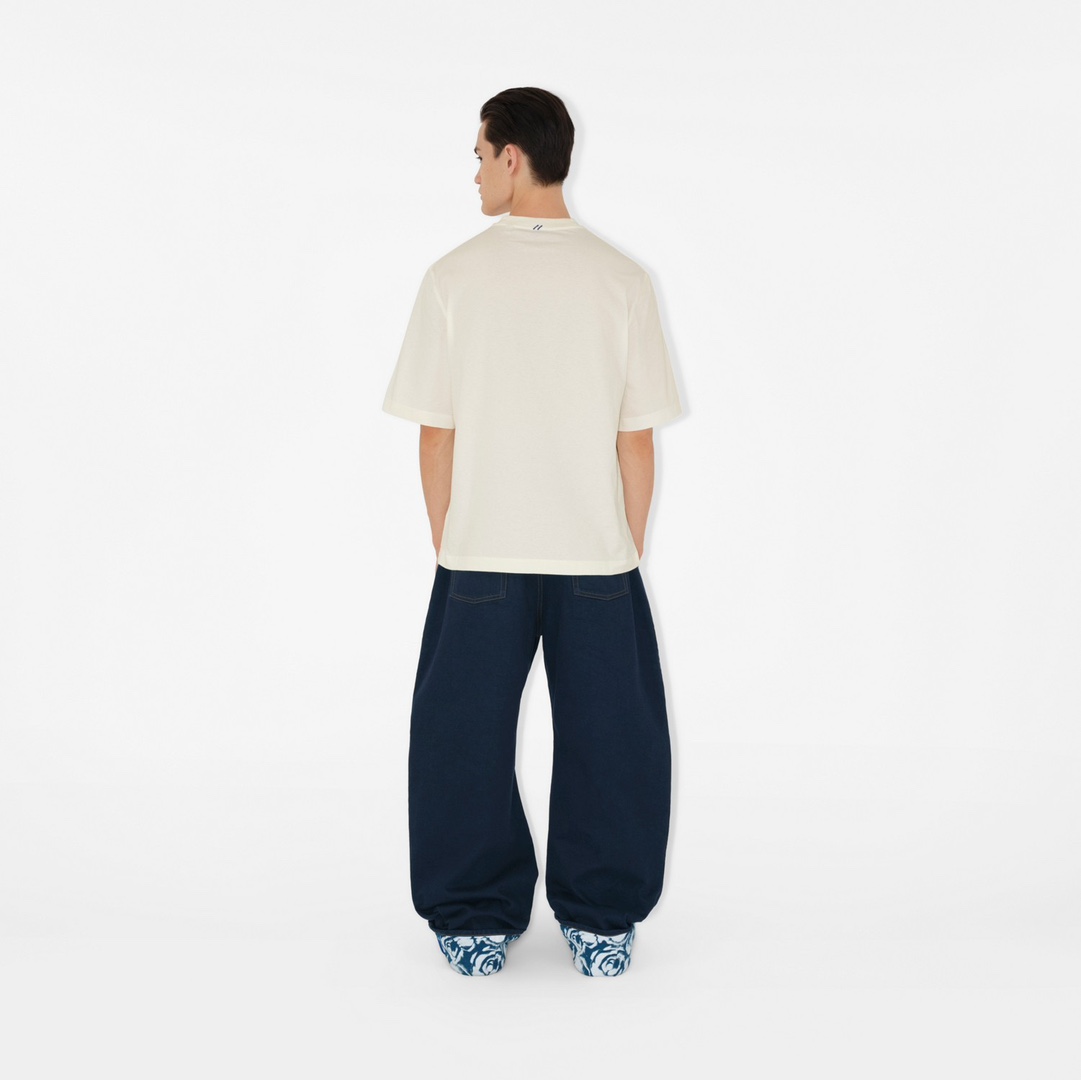 バーバリー 偽物 コピー 半袖 Tシャツ コットン ホワイト 柔らかい 花柄_4