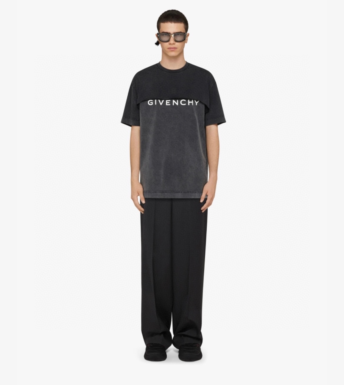 最安値！大人気 tシャツ ジバンシー偽物 純綿 トップス ロゴプリント 短袖 ファッション シンプル ブラック_2