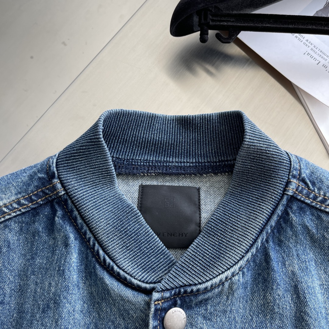 超激得品質保証 ジバンシィ アウターコピー カジュアル トップス ジャケット デニム 春秋服 シンプル ブルー_2