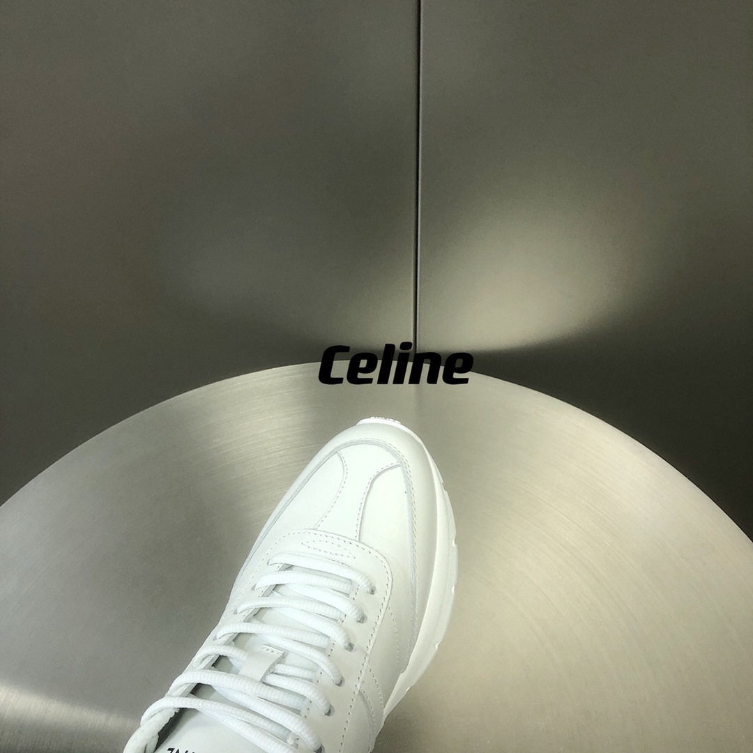 セリーヌ CELINE限定 スーパーコピー シューズ ホワイト レザー 歩きやすい 高級_5