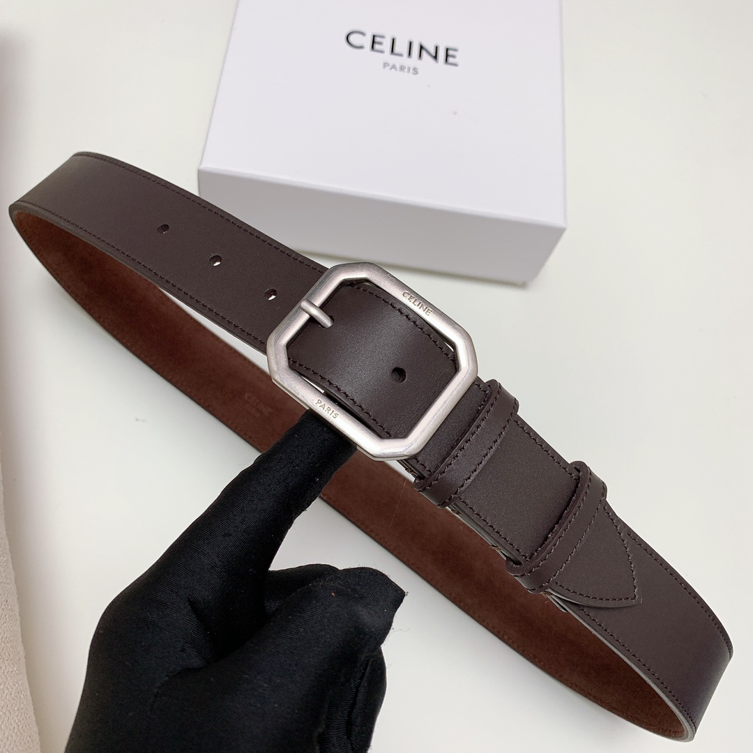 celine ベルトＮ級品 ビジネス 通勤 牛革 シンプル 幅3.5㎝ 人気品 ファッション 長さ調整可能 ブラック_9