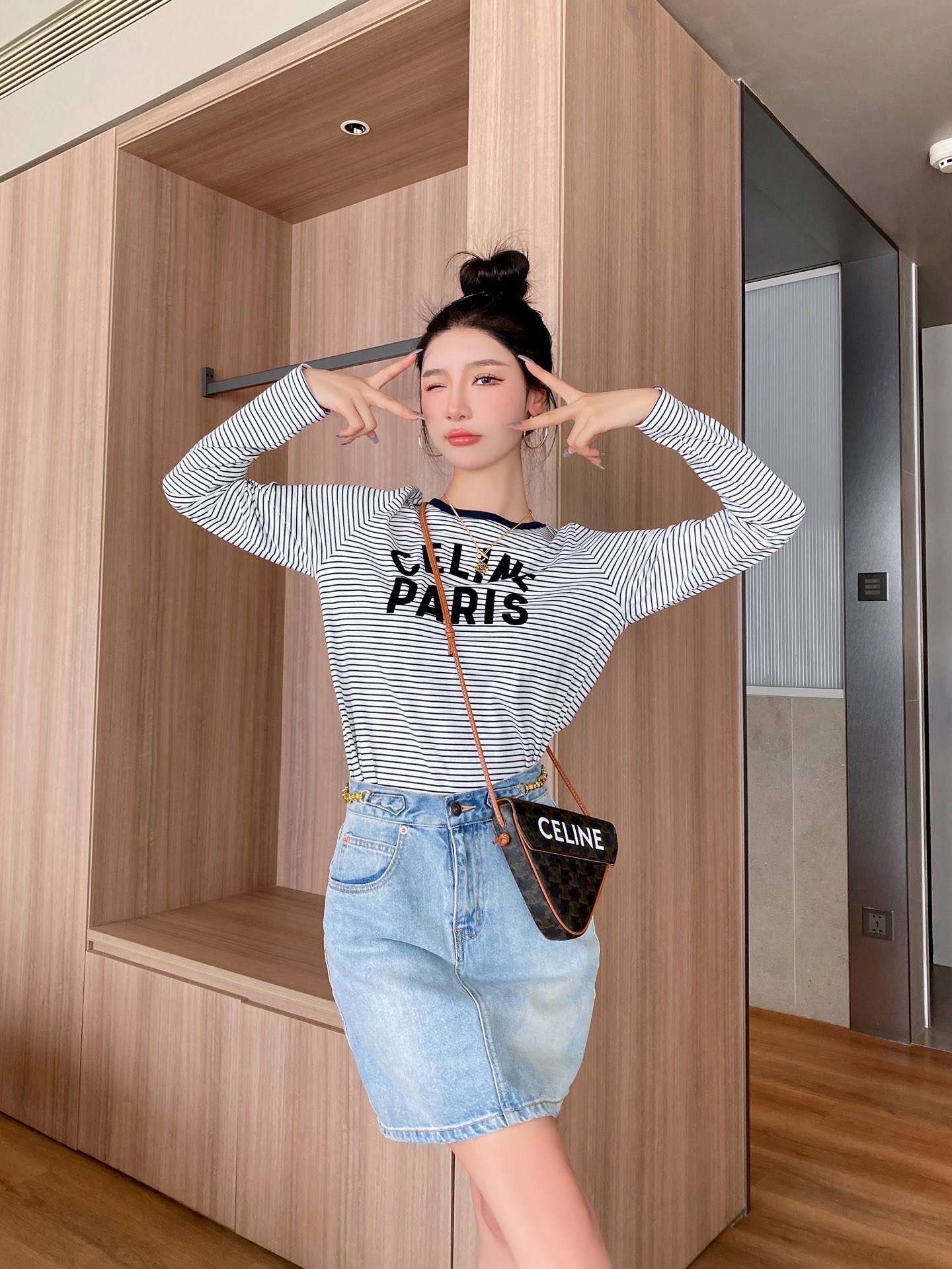 celineセリーヌ レディース トップス激安通販 トップス 長袖 純綿 ファッション カジュアル 黒いネック ブラック_3