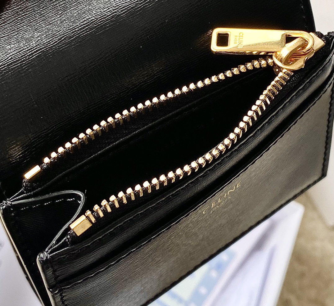セリーヌバッグ おすすめＮ級品 財布 ショット 牛革 シンプル 三つ折り式 BOX型小銭入れ 4色可選_17