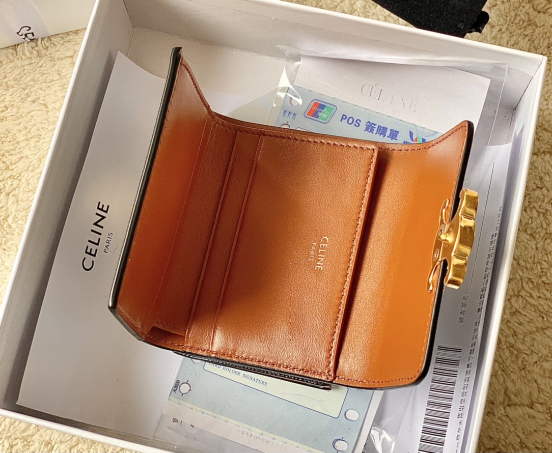 セリーヌバッグ おすすめＮ級品 財布 ショット 牛革 シンプル 三つ折り式 BOX型小銭入れ 4色可選_22