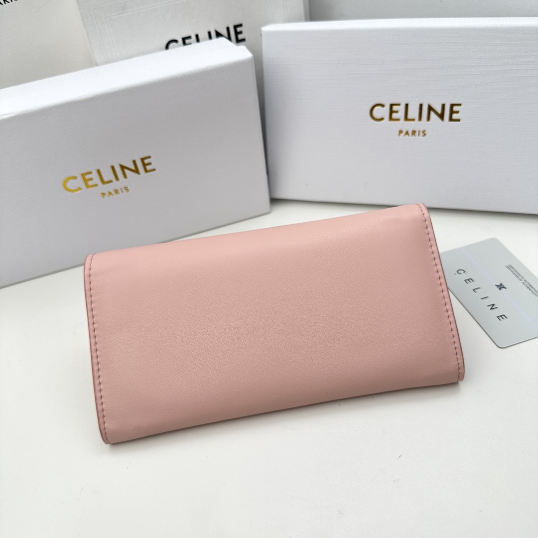 セリーヌバッグ 買取スーパーコピー 財布 ロング 牛革 シンプル 長財布 本革 大容量 薄型 コンパクト ピンク_3