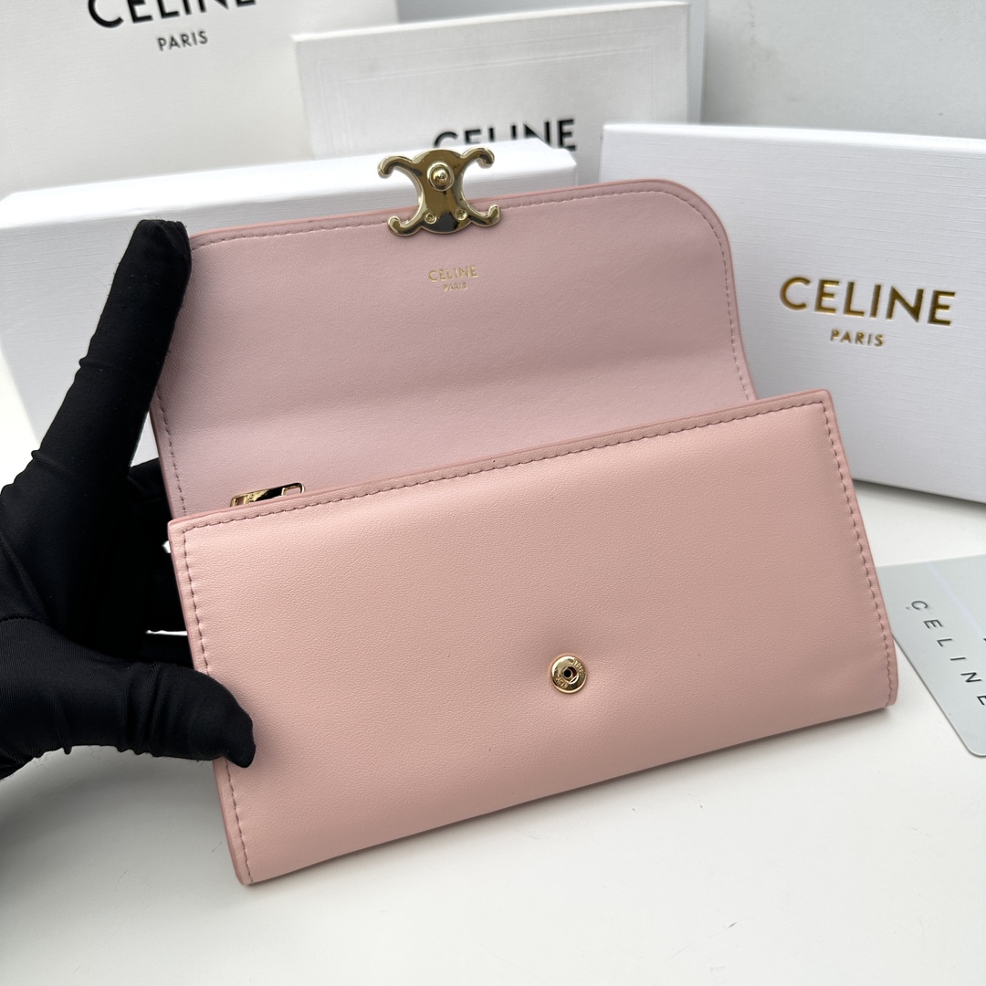 セリーヌバッグ 買取スーパーコピー 財布 ロング 牛革 シンプル 長財布 本革 大容量 薄型 コンパクト ピンク_5
