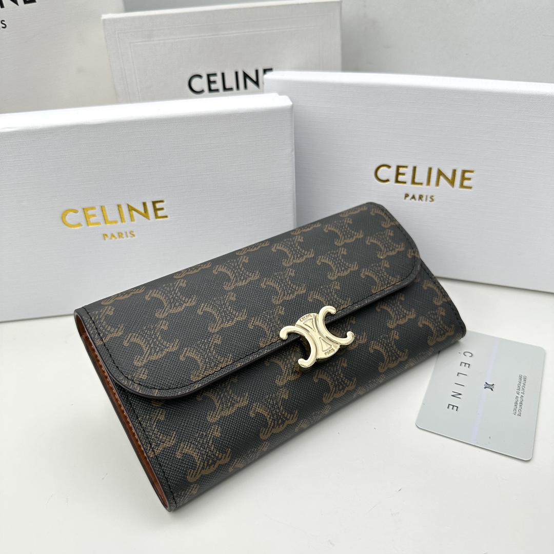 you セリーヌバッグ偽物 財布 ロング 牛革 シンプル 長財布 本革 大容量 薄型 コンパクト 花柄_2