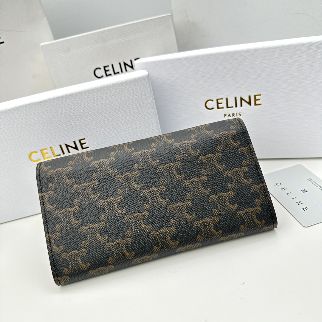 you セリーヌバッグ偽物 財布 ロング 牛革 シンプル 長財布 本革 大容量 薄型 コンパクト 花柄_3