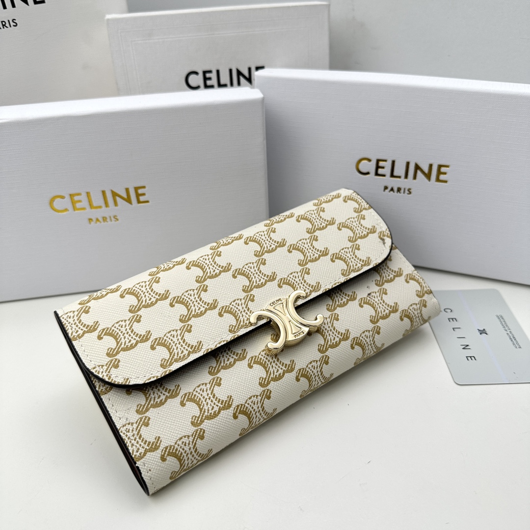 ショルダーバッグ セリーヌバッグＮ級品 財布 ロング 牛革 シンプル 長財布 本革 大容量 薄型 コンパクト 花柄 ホワイト_2