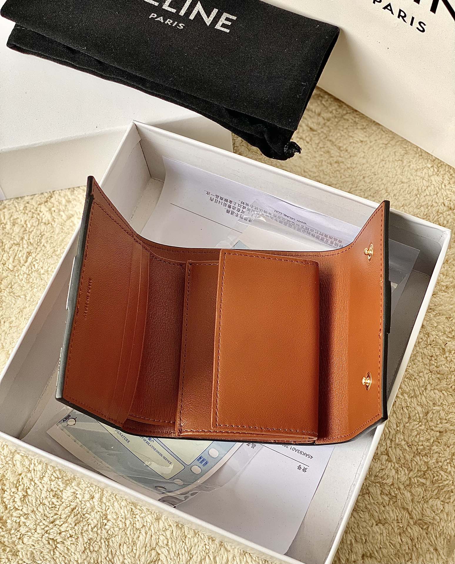 セリーヌバッグ メンズコピー 財布 牛革 シンプル ショット 本革 大容量 薄型 ファッション 花柄 2色可選_8