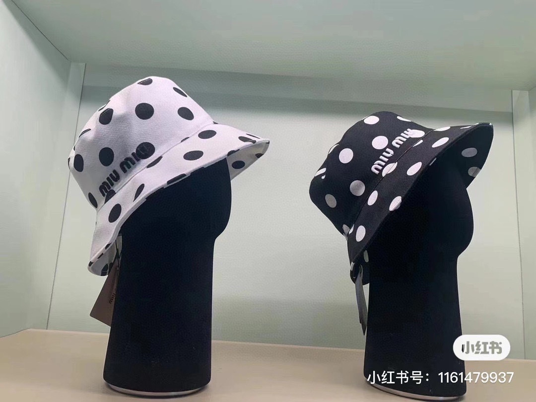 ポケモン ミュウ 帽子偽物 バケットハット 漁師帽 水玉模様 シンプル 純綿 大人気 日焼け止め 2色可選_2