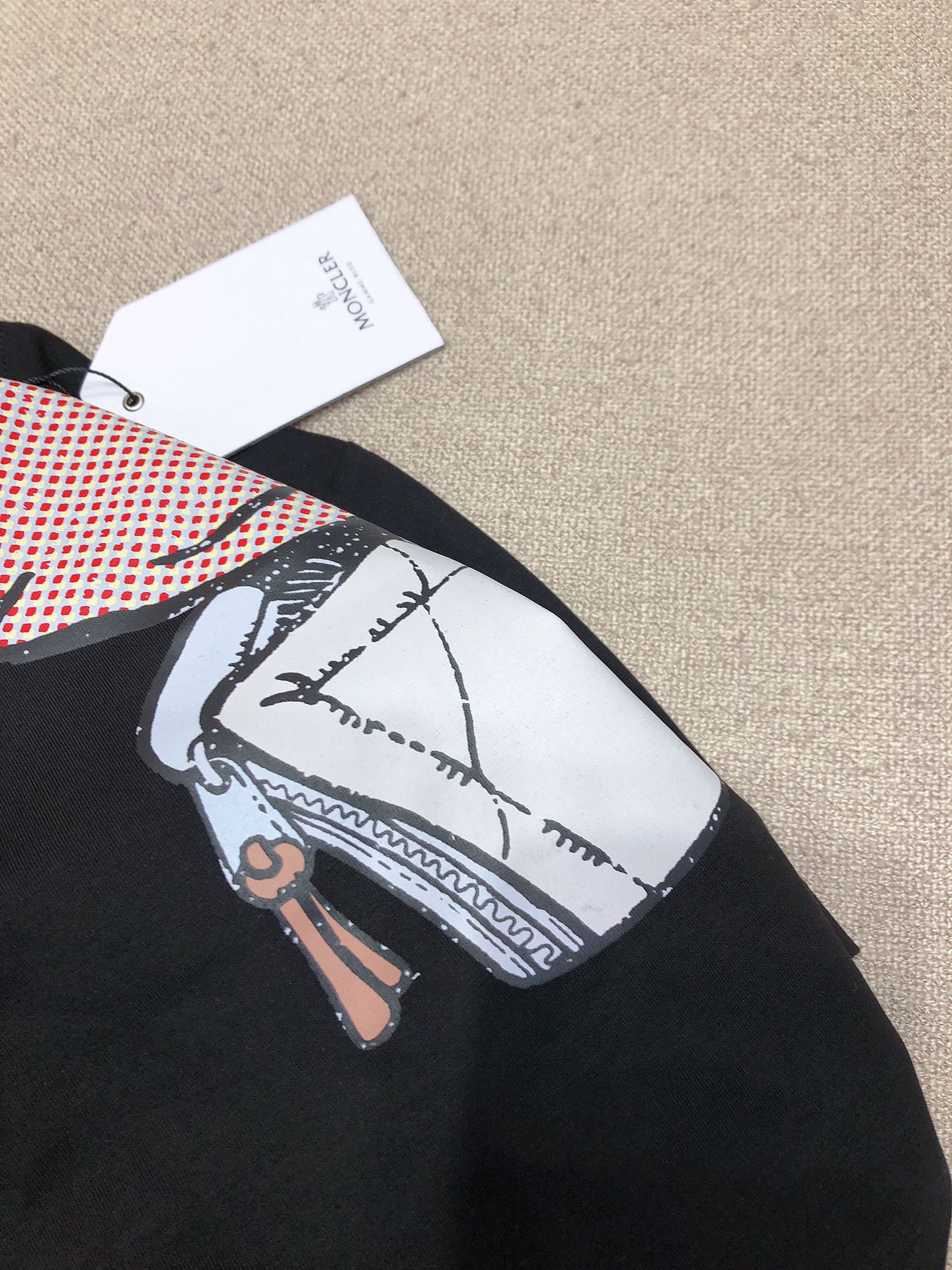 モンクレール 着る人Ｎ級品 tシャツ 純綿 プリント トップス 丸首 短袖 ファッション 夏服 ブラック ブラック_5