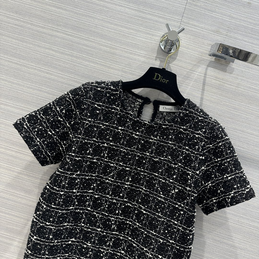 高級感に溢れ ディオールtシャツレディース偽物 短袖 トップス 純綿 春夏新作 レディース ファッション 優雅 ブラック_2