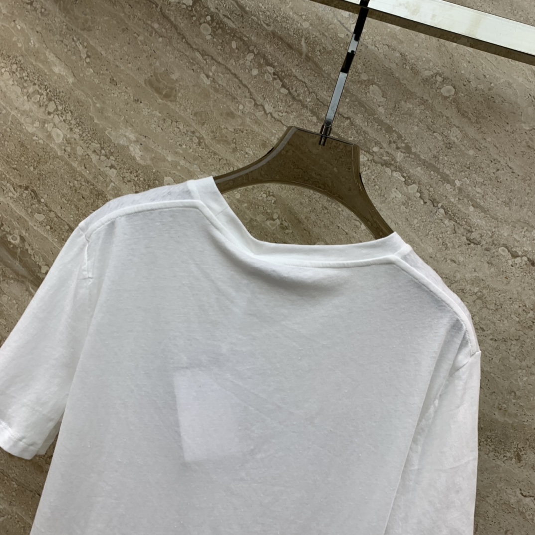 期間限定SALE!! ディオールtシャツヤフオクコピー 短袖 トップス 純綿 シンプル プリント 夏服 ホワイト_3