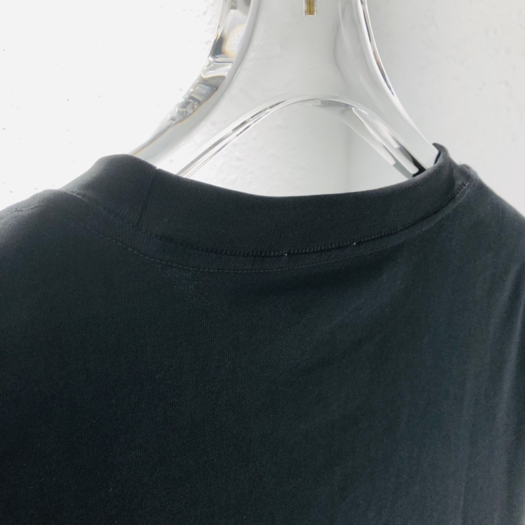 限定人気品★セール！ディオールtシャツコーデスーパーコピー 短袖 トップス 純綿 プリント 夏服 ゆったり 男女兼用 ブラック_6