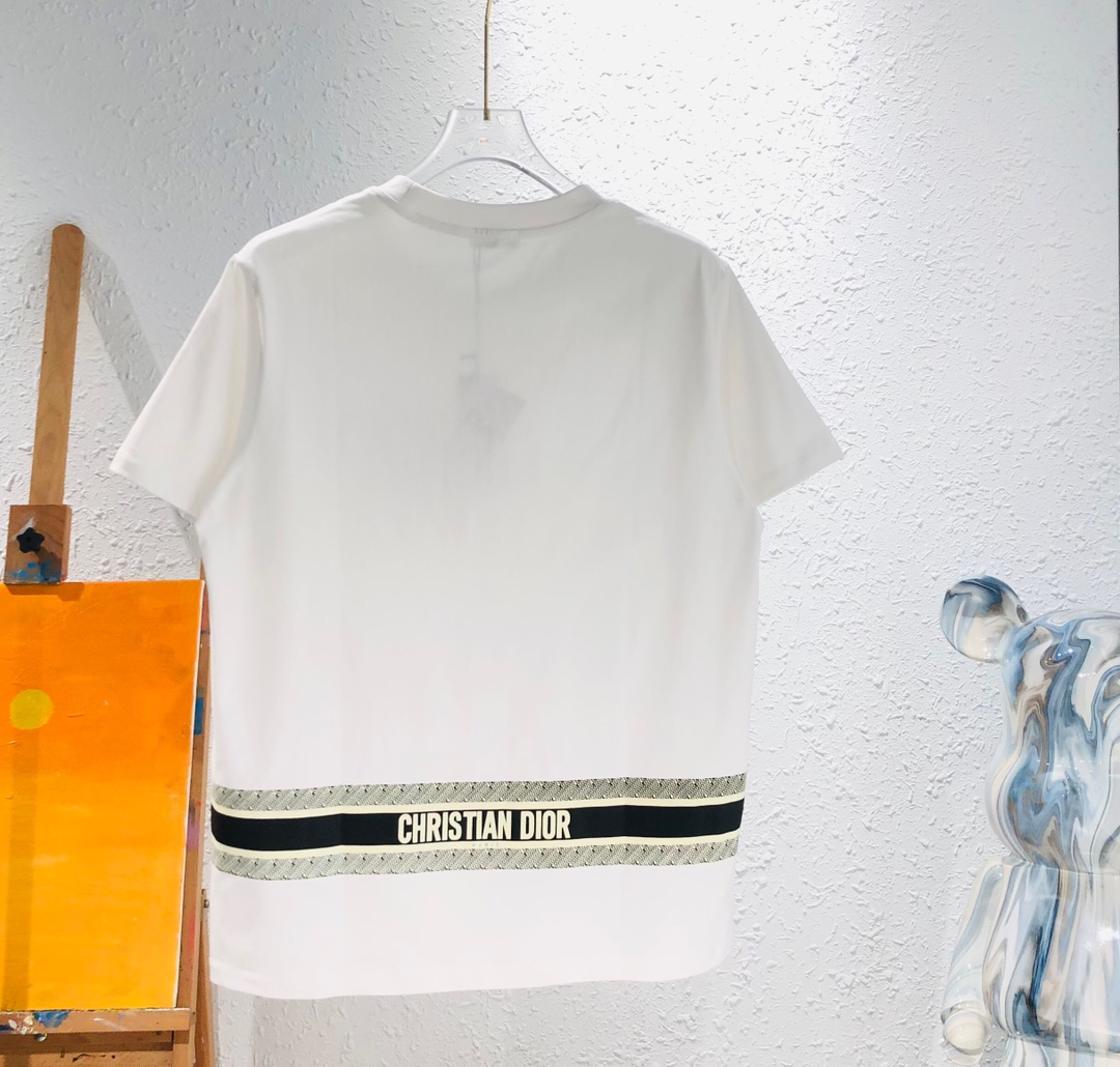 限定人気品★セール！ディオールtシャツ楽天激安通販 短袖 トップス 純綿 プリント 夏服 ゆったり 男女兼用 ホワイト_2