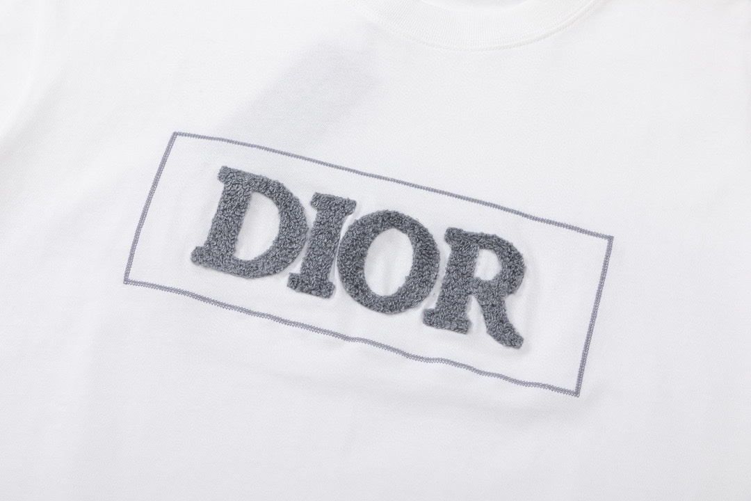 大絶賛 ディオールオム tシャツＮ級品 短袖 トップス 純綿 ロゴプリント ゆったり プリント 男女兼用 ファッション ホワイト_4