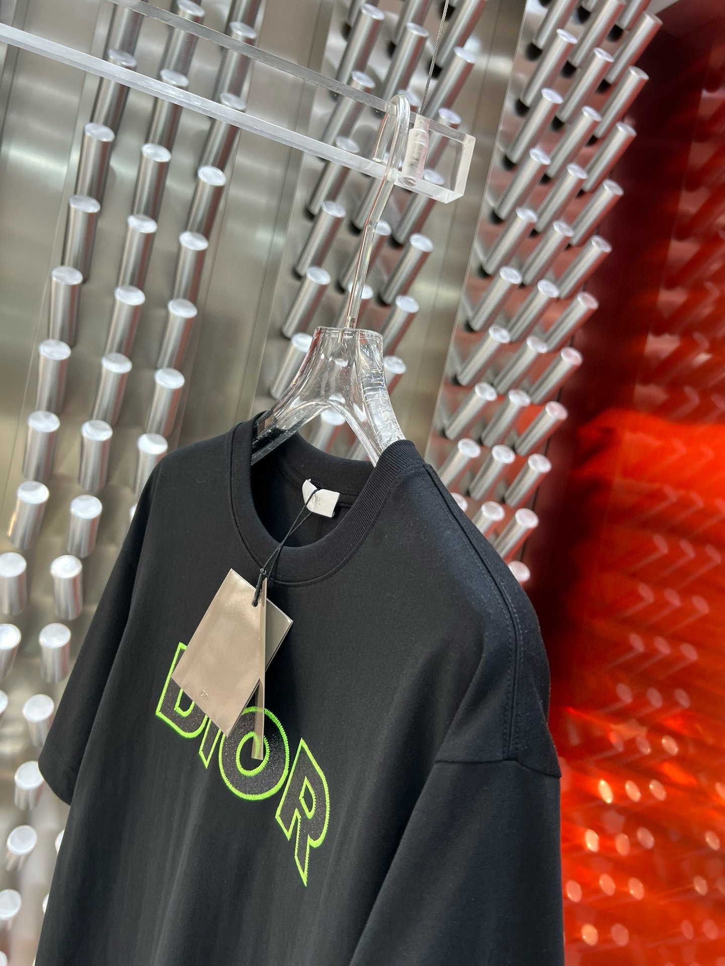 ディオール ロゴ tシャツＮ級品 純綿 シンプル 半袖 トップス ロゴプリント 通気性いい 品質保証 ブラック_6