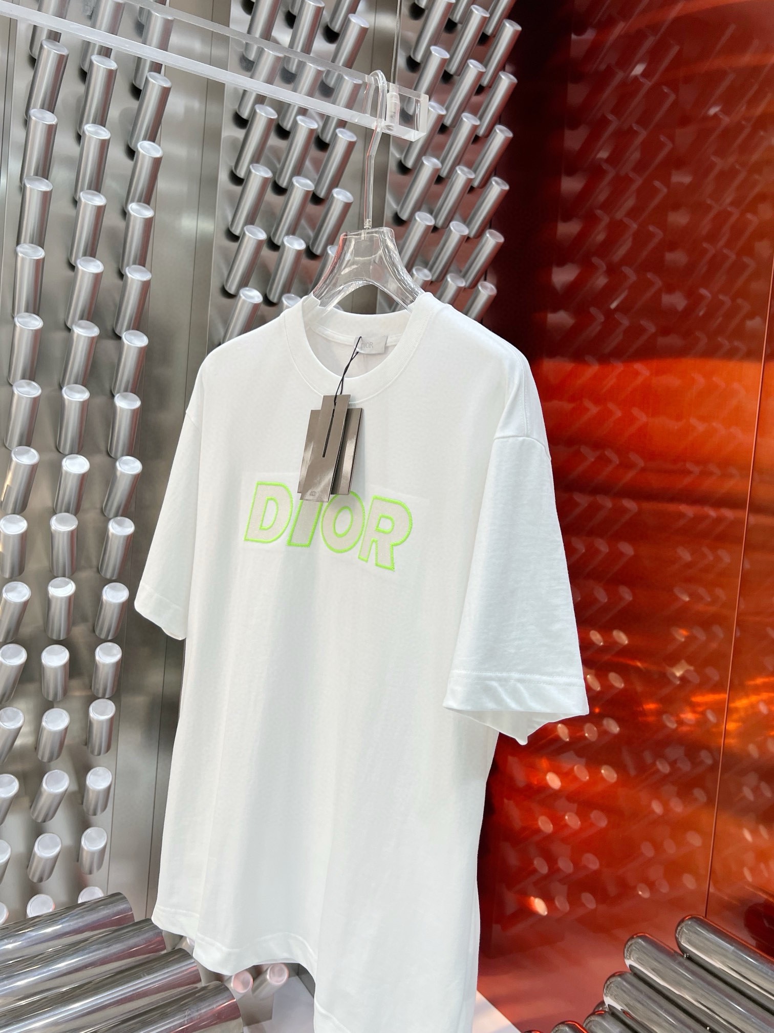 ディオール ロンtコピー 純綿 シンプル 半袖 トップス ロゴプリント 通気性いい 品質保証 ホワイト_6