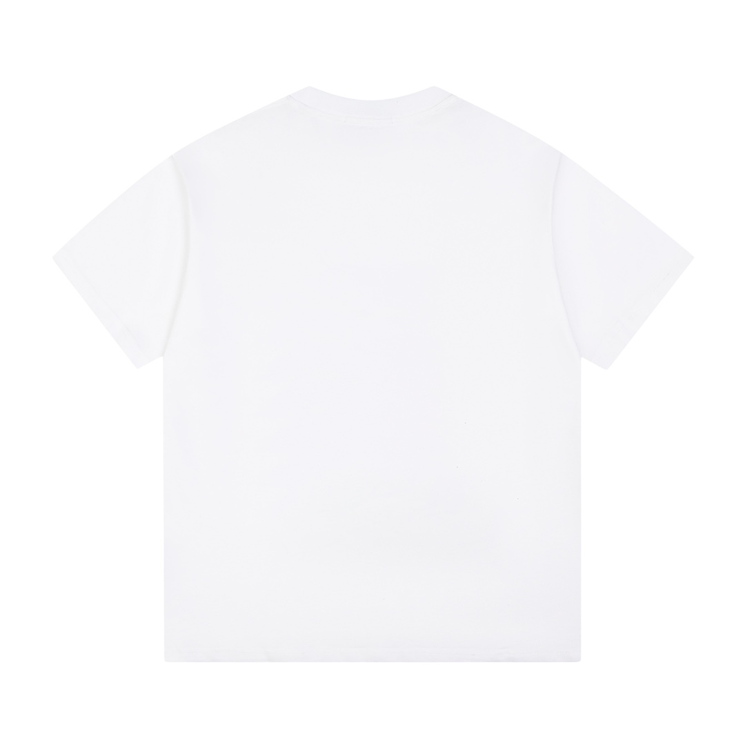 抜群な存在感 レディース ディオールtシャツ偽物 純綿 シンプル 半袖 トップス プリント ダイヤモンド飾り ホワイト_2