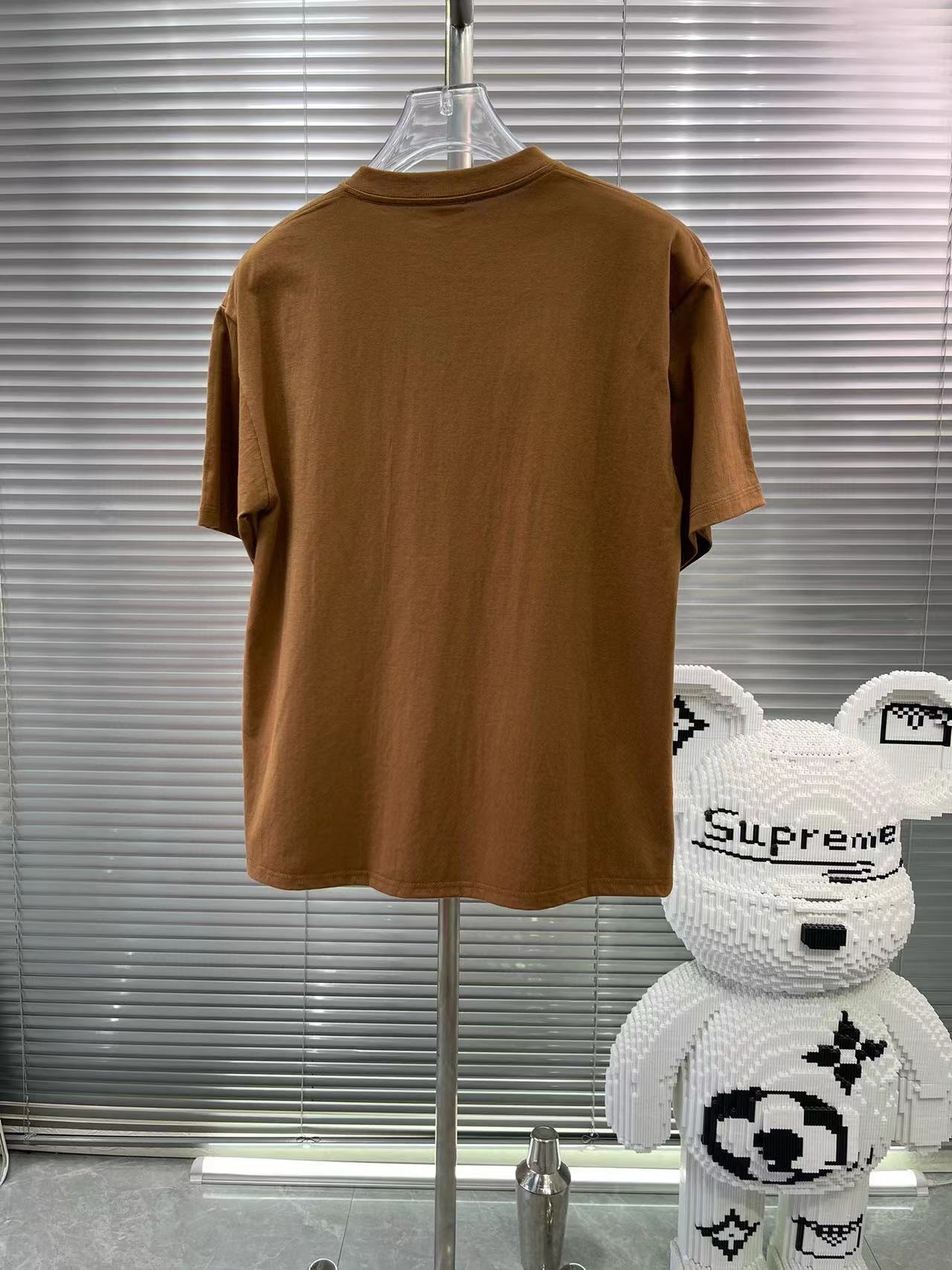 フェンディ 偽物 コピー 半袖 Tシャツ コットン カーキ 柔らかい 花柄_5