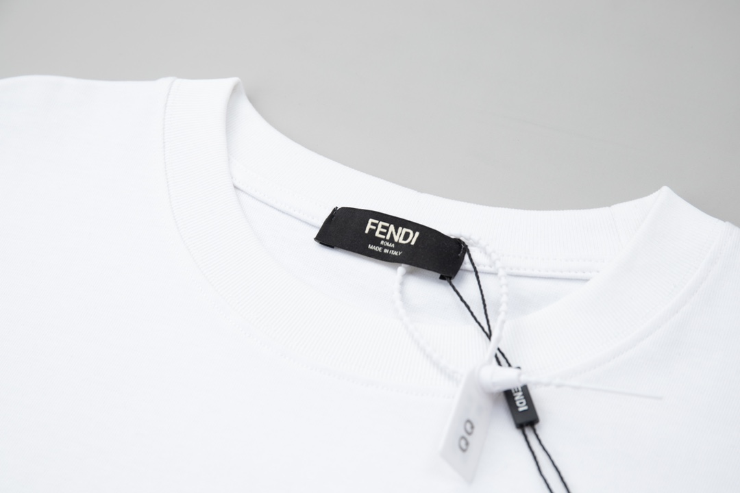 フェンディ FENDI限定 コピー 半袖 Tシャツ コットン ホワイト 柔らかい 花柄_3