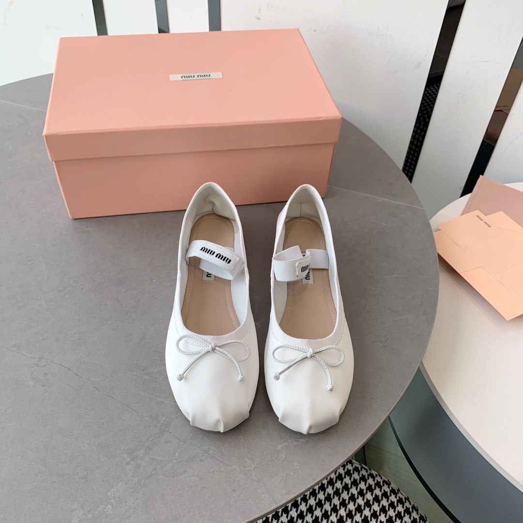 厚底 スニーカー miumiu激安通販 バレエシューズ カジュアルシューズ 人気新品 シンプル レディース ホワイト_6