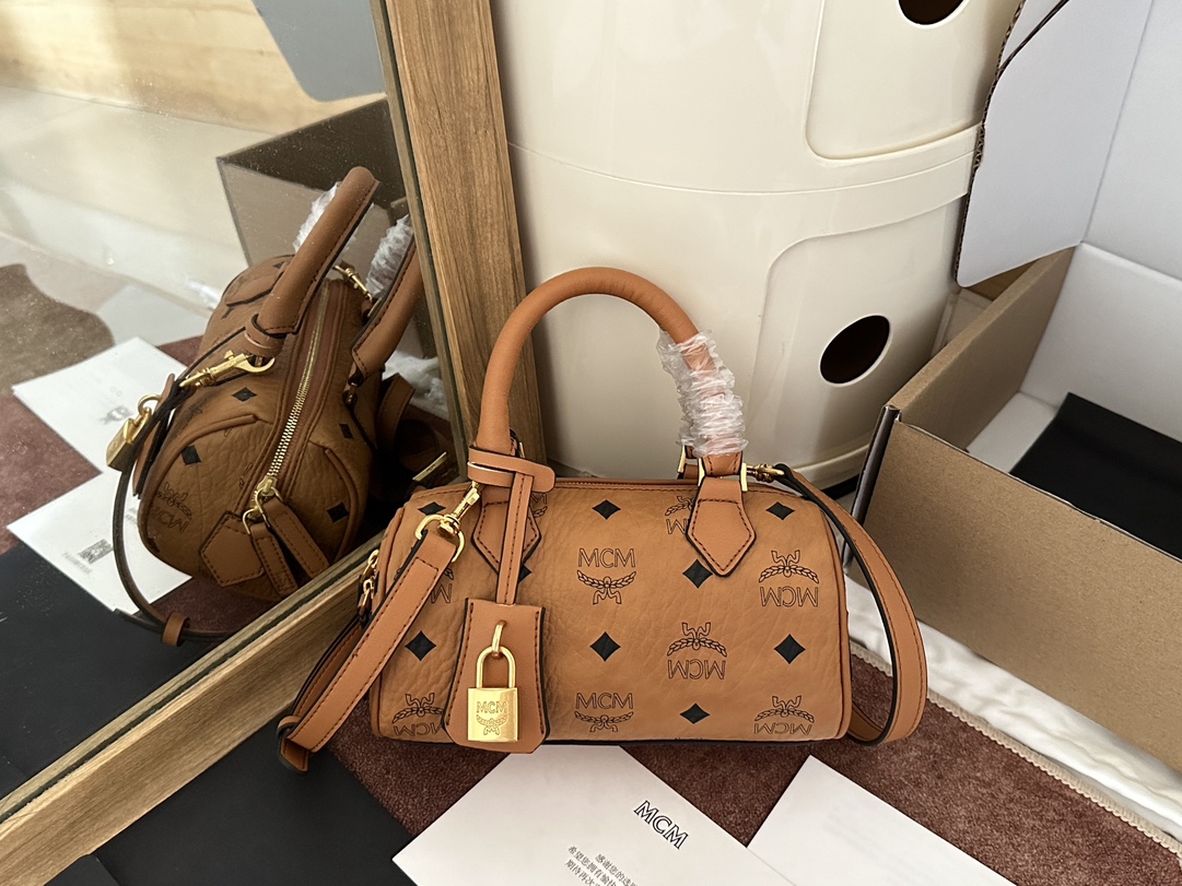 mcm トートＮ級品 持ちバッグ 斜め掛けバッグ カジュアル 牛革 ミニバッグ ファッション 流行品 ブラウン_2