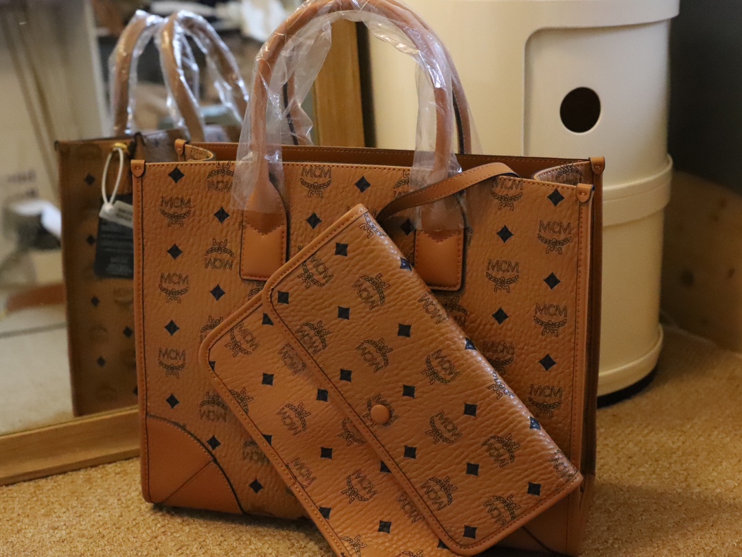数量限定爆買い mcm バッグ ヤフオク激安通販 大容量 ファッション 持ちバッグ 牛革 通勤 シンプル ブラウン_3