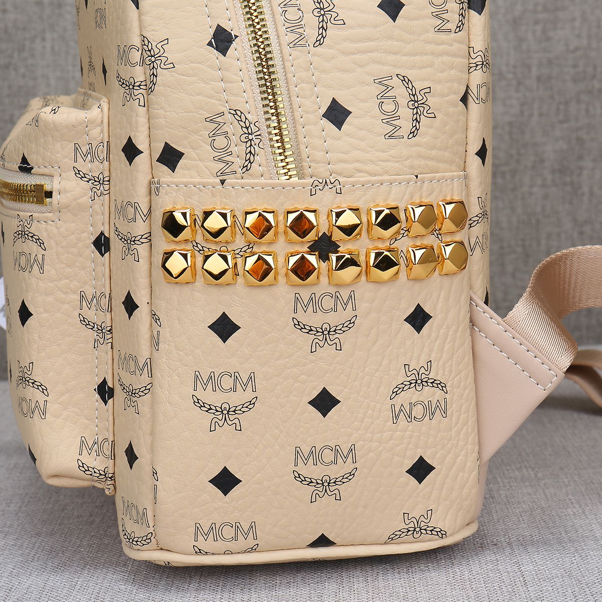 mcm ラインＮ級品 バックバッグ 旅行バッグ 通勤 4サイズ可選 レディース 牛革 ファッション 杏色_5