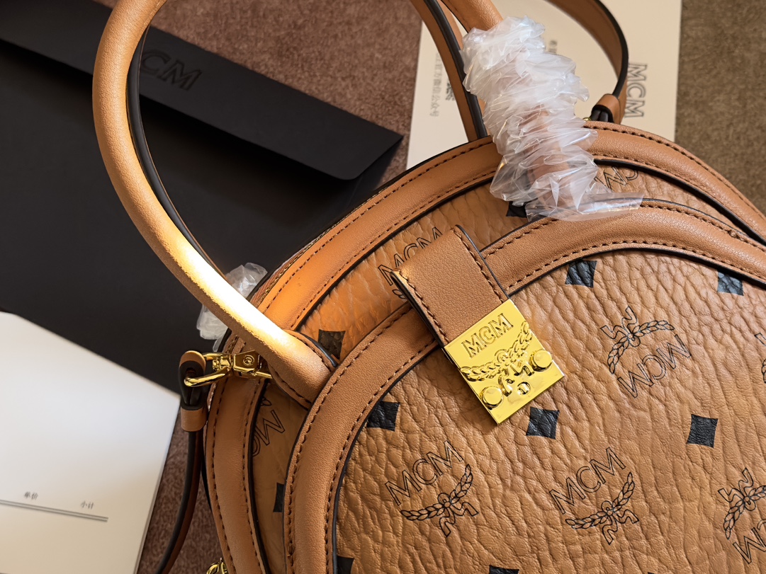 mcm 売るコピー 持ちバッグ 斜めバッグ 牛革 シェルバッグ レザー レディース お買い得大人気 ブラウン_5