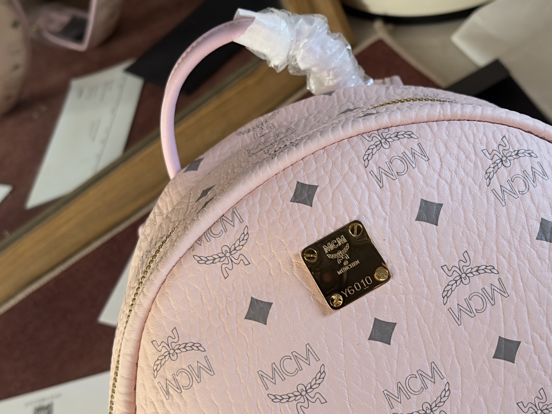 MCMバッグセレクト激安通販 バックバッグ 牛革 カジュアル 旅行 レザー 大人気 ピンク_7