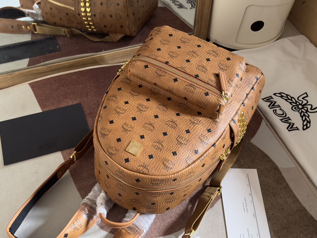mcm バッグ 値段Ｎ級品 バックバッグ 牛革 カジュアル 旅行 レザー 大人気 ファッション ブラウン_4
