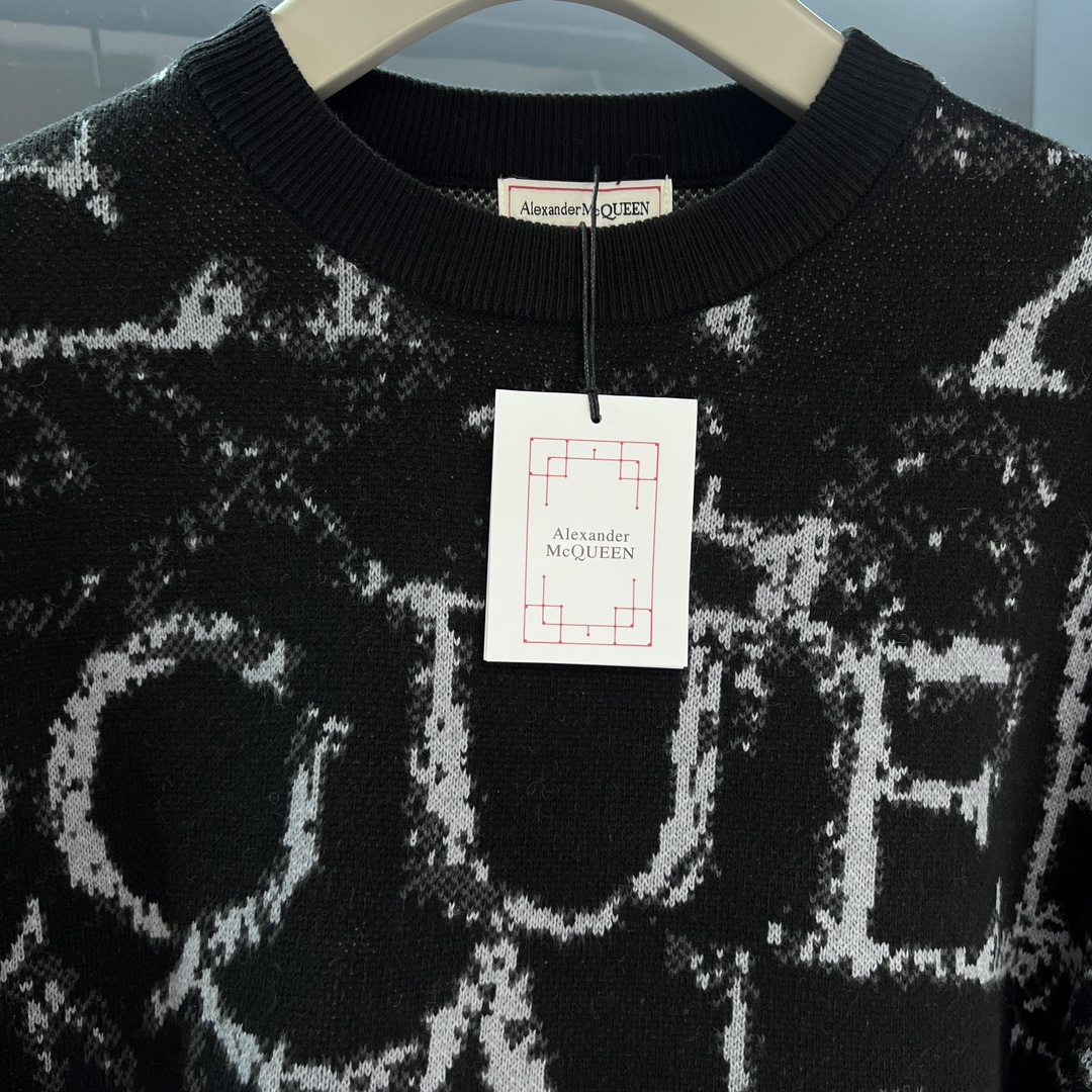 MCQ マックイーン ニットスーパーコピー トップス セーター 暖かい 冬新作 メンズ シンプル 弾性がいい ブラック_5