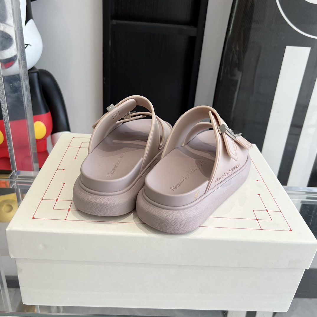 McQueen 魅せる 靴 マックイーン激安通販 サンダル スリッパ シンプル 夏シューズ ピンク_9